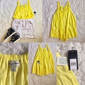 New arrival🤩Yellow scalloped chip and pepper tank